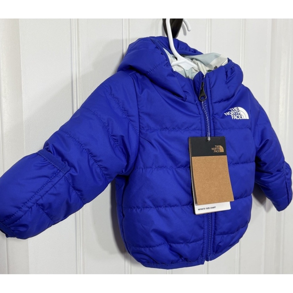 The North Face Infant Reversible Perrito Jacket 3-6M Blue Puffer Coat